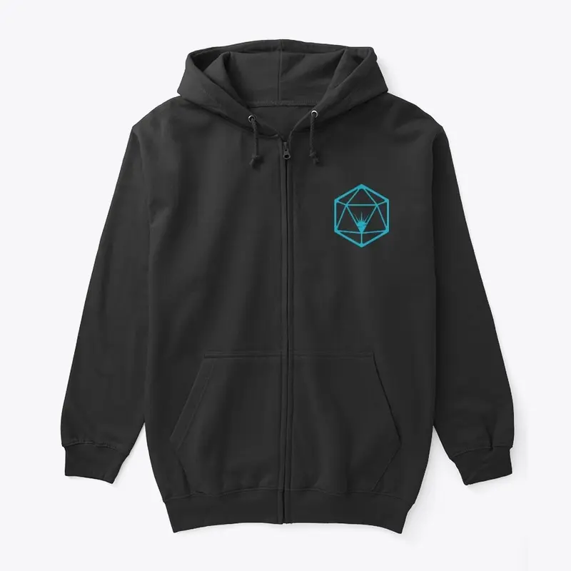 Zip Up Hoodie - Blue Logo